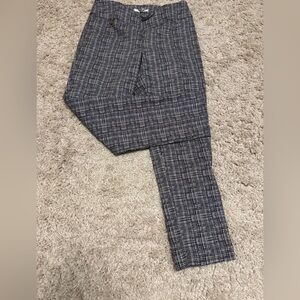 Women’s Black and White Checkered Ankle Pants